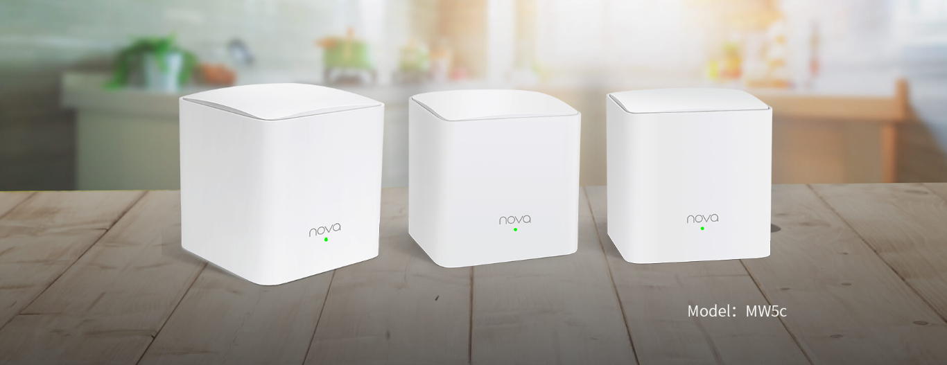 Roteador Wi-Fi Tenda Mesh Doméstico c/ 3 AC 1200Mbps -MW5C